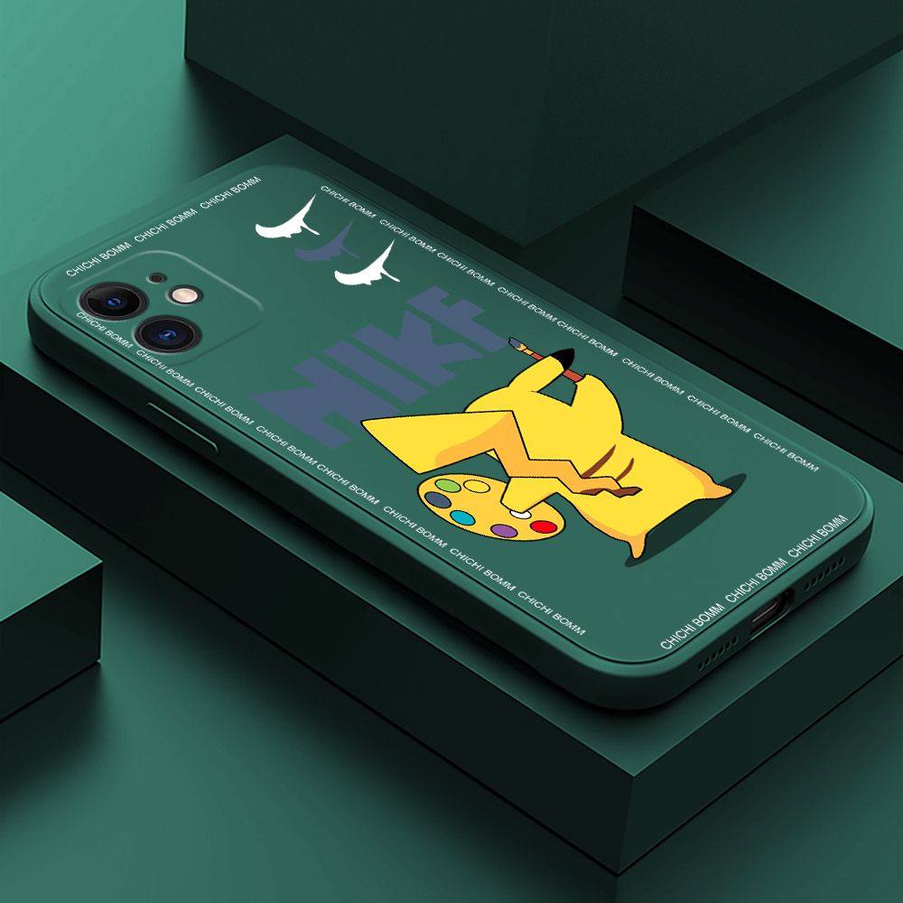 Hontinga for iPhone 11 Case Fashion Cartoon Animals Phone Case Phone Case Soft Square Edge Silicone Cases Full Lens Cover Shockproof Protection Cover