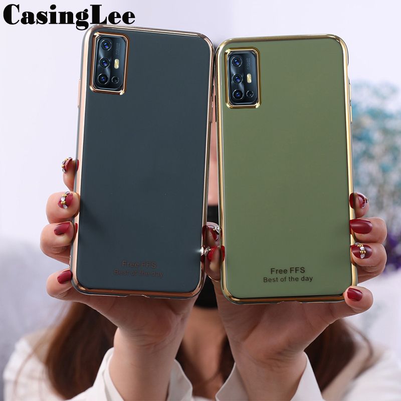 Casinglee For Vivo V17 Back Cover Silicone Soft Cases Electroplated Avocado Green Glitter Full Protector Cases Vivo V17 Case