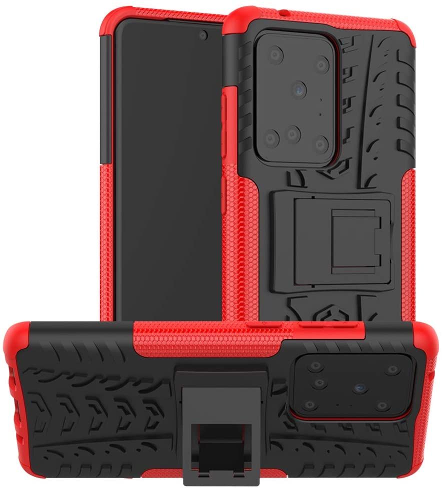 Galaxy S20 Ultra Case, Shockproof Hybrid Slim Dual Layer Rugged Rubber Hybrid Hard/Soft Impact Armor Defender Full Body Protective Case with Kickstand for Samsung Galaxy S20 Ultra 6.9#34;(2020)