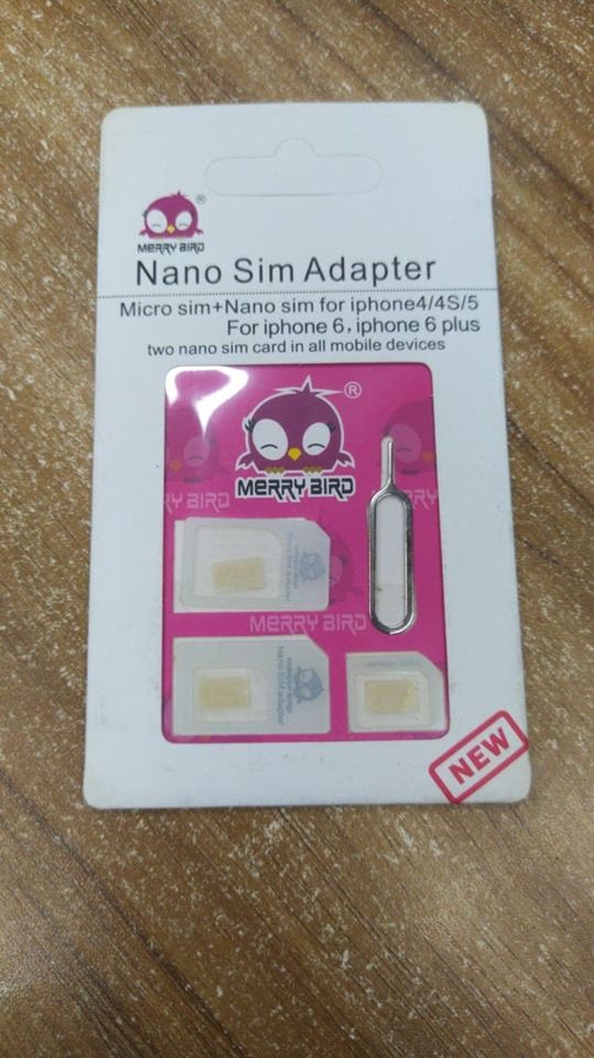 Nano Sim Adaptor 4 in 1 with glue and 1 eject pin