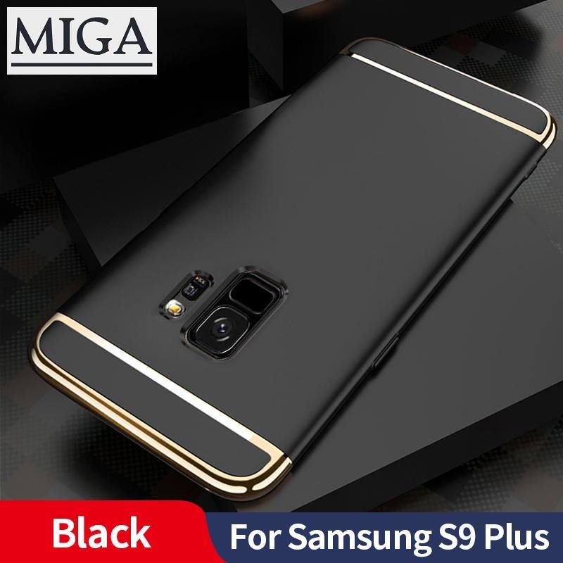 Sanptoch Luxury Gold Hard Phone Case For Samsung Galaxy S9 Plus Back Cover S8 Plus Removable 3 in 1 Cases For Galaxy S9Plus Protective Casing