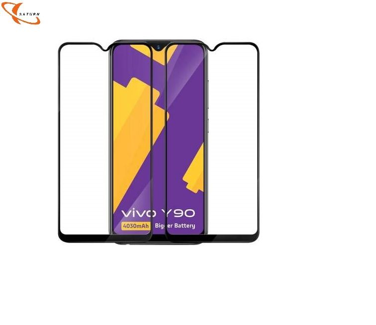 Vivo y90 Tempered  Glass Screen Protector Gorilla Transparent 6D/9D/11D-Black