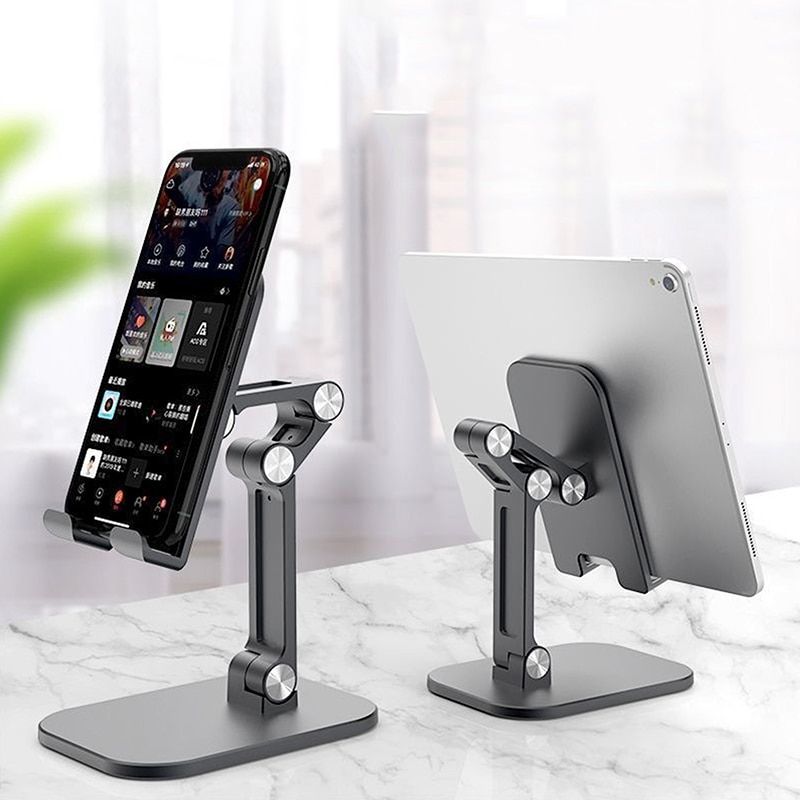 Desk Mobile Phone Holder for iPhone Samsung Universal Adjustable Table Cell Holder Metal Desktop Tablet Stand for iPad