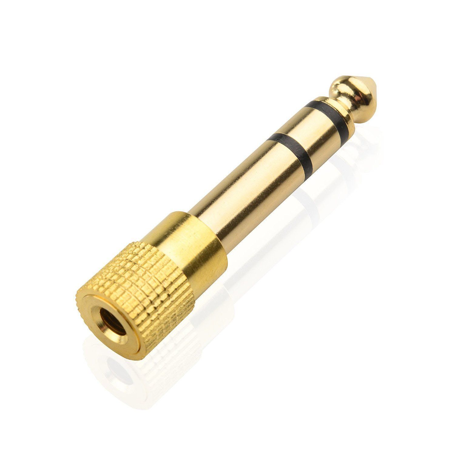 SeCro Metal 3.5mm Female to 6.35mm Male Plug Stereo Audio Jack Adapter Converter Connecter (1 Pack)