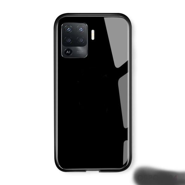 Oppo F19 Pro / Oppo A94 / Oppo Reno5 F / Reno 5 F  HONG KONG DESIGN Solid Colour Scratchproof Tempered Glass Back Cover Casing phone case cases