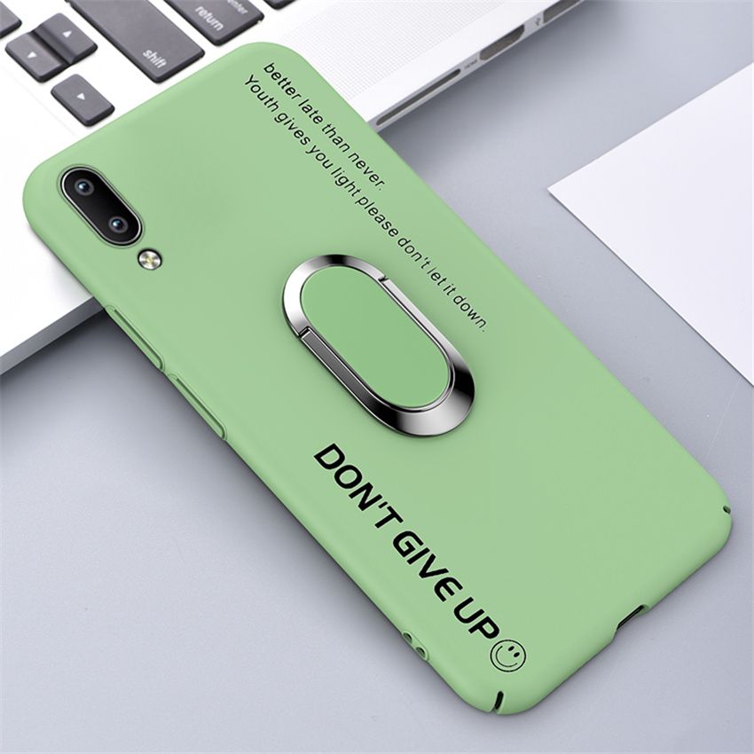 lthmy Ultra-thin Colorful Matte Hard PC Phone Case For vivo X21 UD Magnetic Stand Cute Frosted Cover