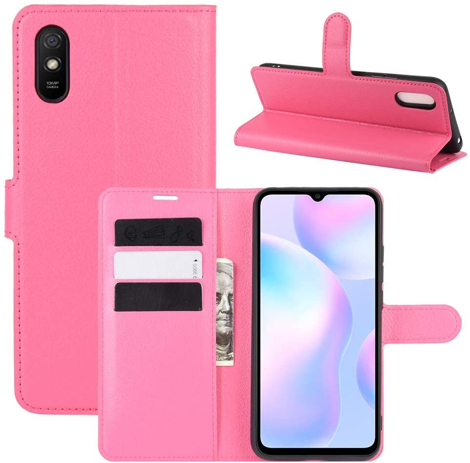 Redmi 9A Case, PU Leather with Card Holder Case Wallet Flip with Stand Cover Protective Shell for Xiaomi Redmi 9A Phone case