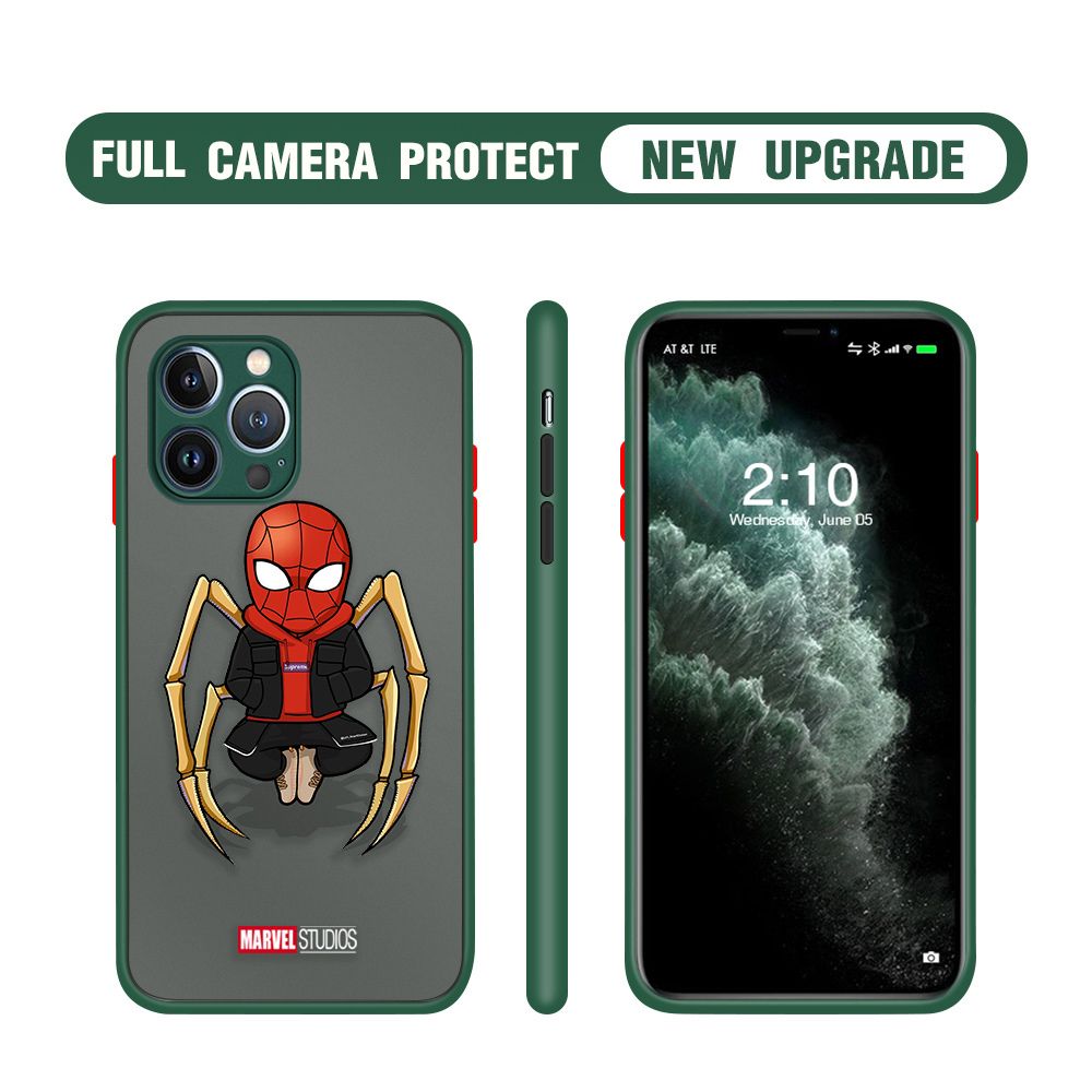 Hontinga for iPhone 13 Pro Case Cartoon For Boys Camera Shockproof Protection Casing Edge Frosted Transparent Phone Cover