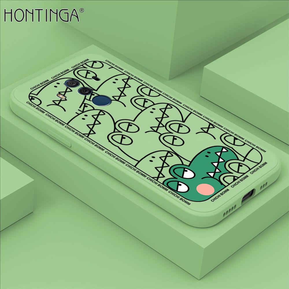 Hontinga for Huawei Mate 10 Pro Case Cartoon Crocodile Alligator Phone Case Phone Case Soft Square Edge Silicone Cases Full Lens Cover Shockproof Protection Cover