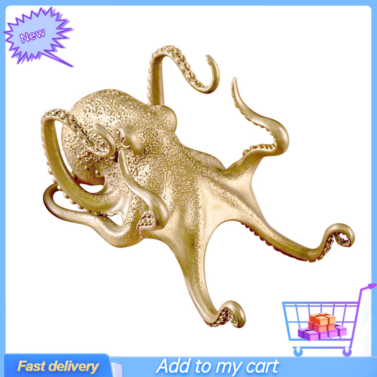 Phone Stand Octopus Shape Portable Metal Desktop Smartphones Bracket for Office