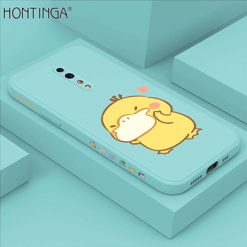 Hontinga for OPPO RENO Z Case Side Design Trendy Cartoon Sign Back Cover Soft Square Edge Pattern Liquid Silicone Phone Cases