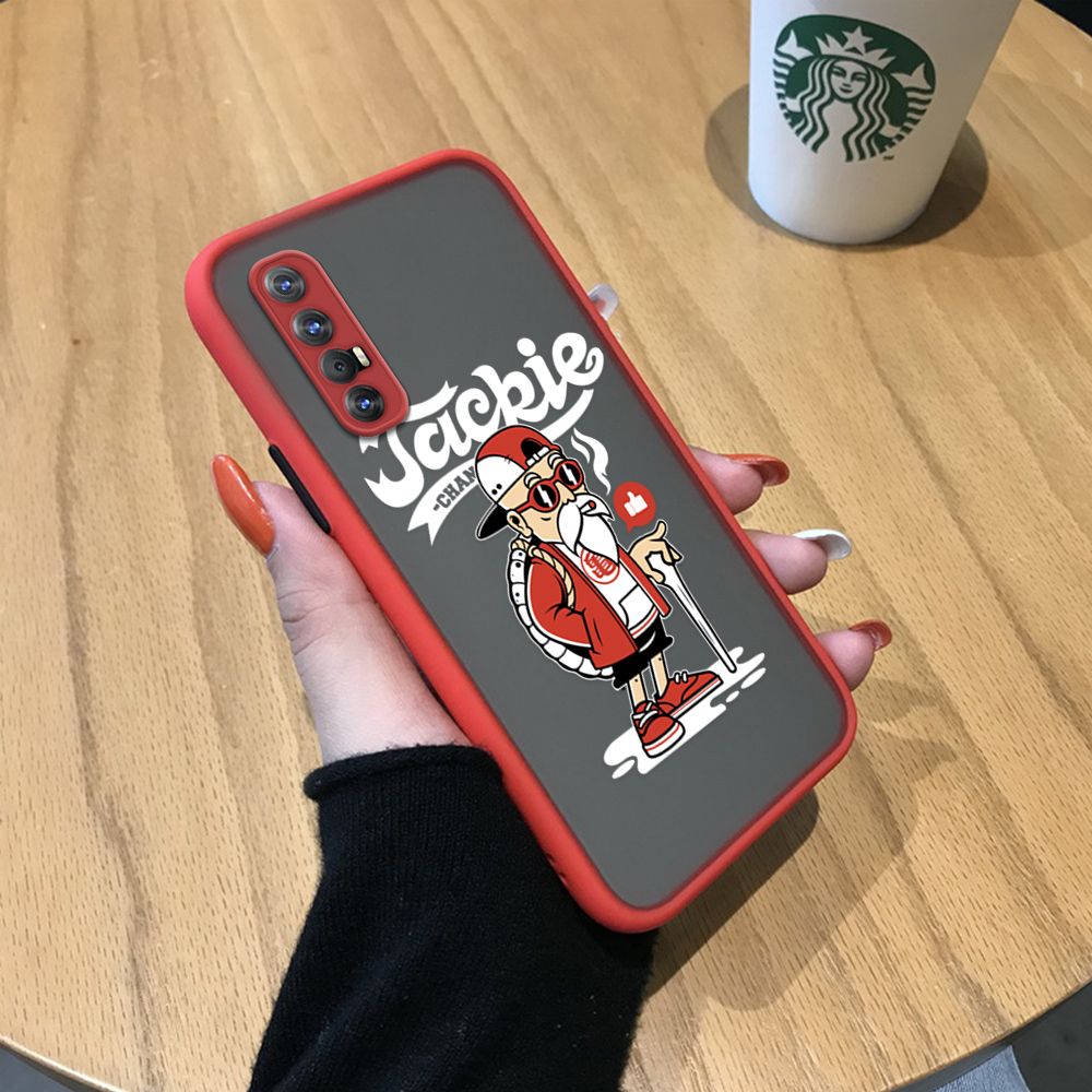 For OPPO Reno 1/OPPO Reno 2/OPPO Reno 2F/OPPO Reno 2Z/OPPO Reno 3 Pro 4G Reno2 Reno3 Pro  Cartoon Anime Kame Sennin Jackie Chun Frosted Transparent Hard Phone Casing Boy Man Shockproof Full Back Cover Camera Protect Case