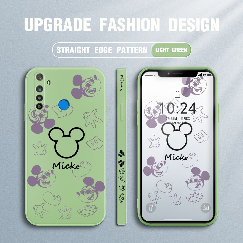 FHKL for Realme 5 5I 5S 6I Back Cover Mickey Print Side design Soft Case Multicolor Liquid Silicone Phone Cases