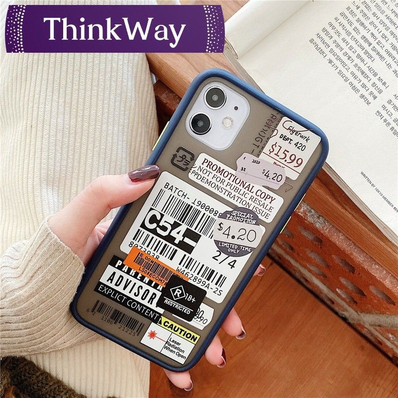 Case for VIVO Y11  Y12 Y12S Y15 Y17 Y19 V19 Neo S1 Pro Y20i  Y20S U3 Y91 Y91C Y93 Y95 Y85 V9 Y53 Y51  Y31  Fashion Label Matte Hard Back CoverLabel Shockproof Phone Case