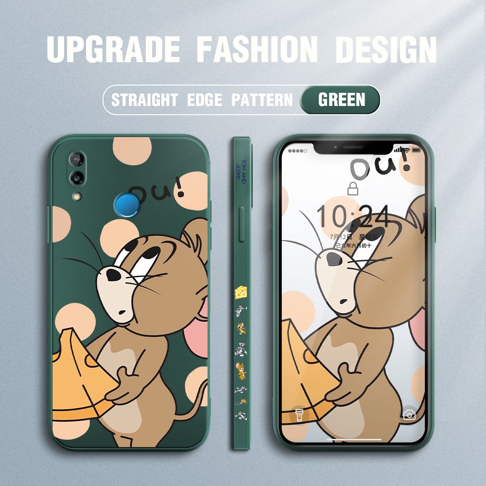 FHKL for Huawei P20 Lite / Nova 3E Back Cover Jerry Side design Soft Case Multicolor Liquid Silicone Phone Cases