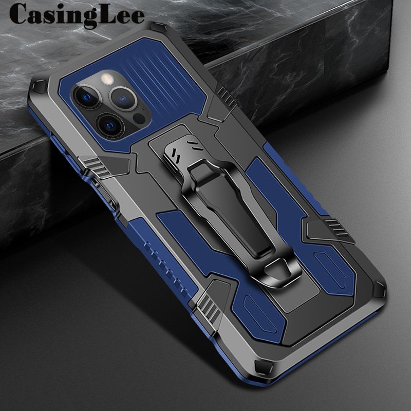 Protect Cover For iphone 12 Pro Case Shockproof Armor Stand case with Metal Clip iphone12 Pro Back Cover Car Mountaineering Phone Cases