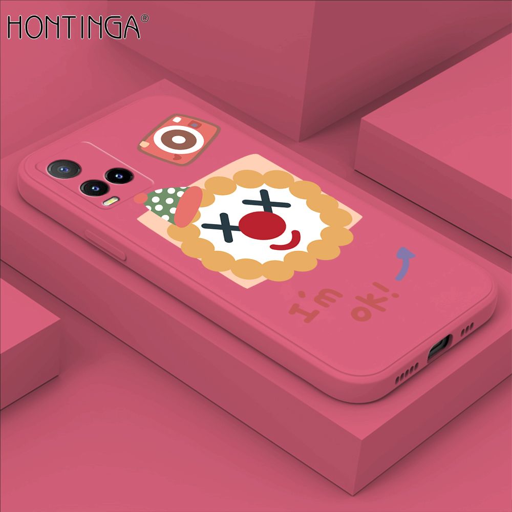 Hontinga for Vivo Y21S Case New Cartoon Joker Phone Case Phone Case Soft Square Edge Silicone Cases Full Lens Cover Shockproof Protection Cover