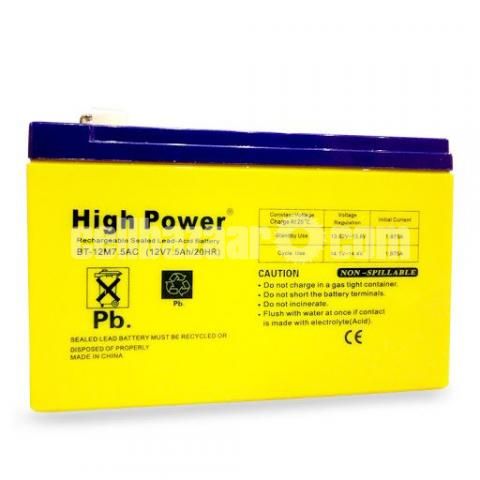 Battery for UPS Rechargeable Sealed Lead-Acid Battery High Power 12v.7.5Ah: