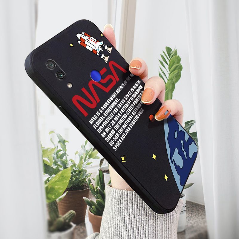 AMORVOR for Redmi Note 7/Note 7 Pro Back Cover Cartoon Cute Spiderman Side design Soft Case Liquid Silicone Phone Cases