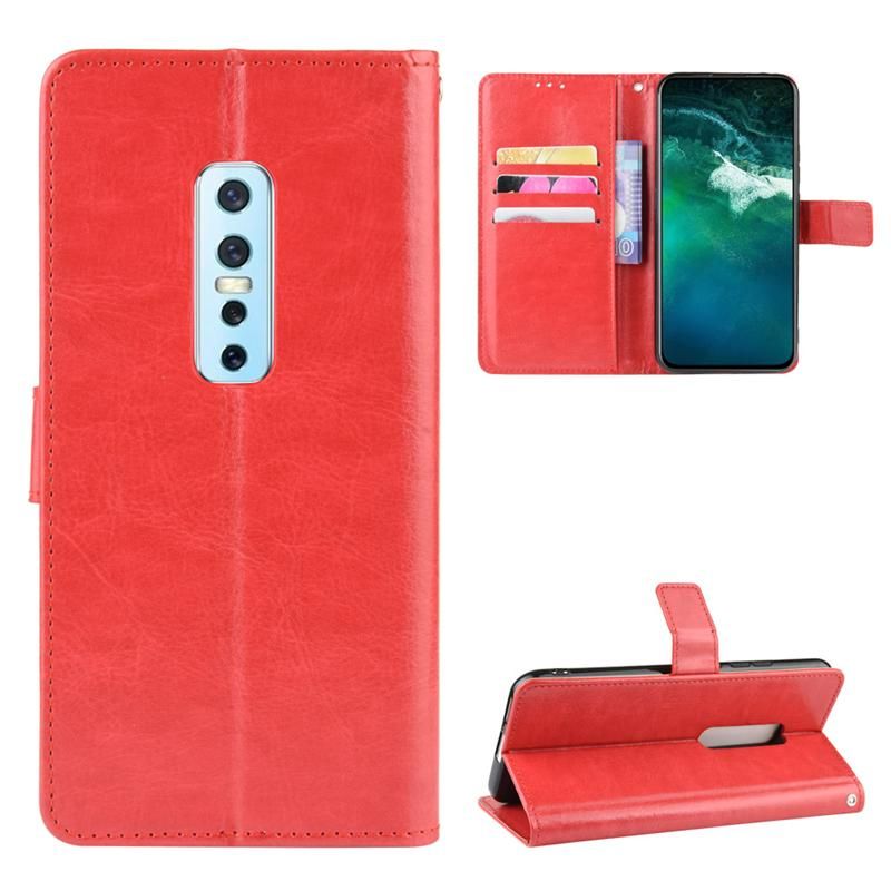 For Vivo V17 Pro Vintage Leather Magnetic Buckle Flip Cover Case