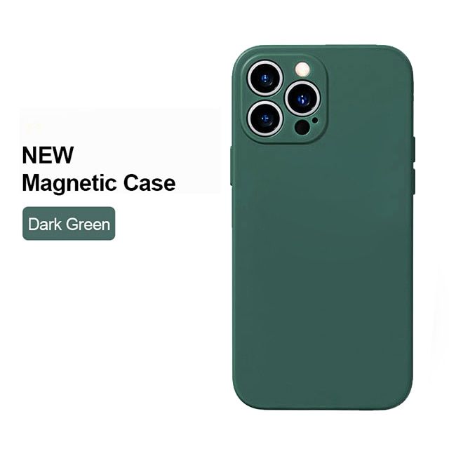 Liquid Silicone Protection Case For iPhone 13 12 11 Pro Max Mini For MagSafe Magnetic 8 Plus XR X XS MAX SE Cover Accessories