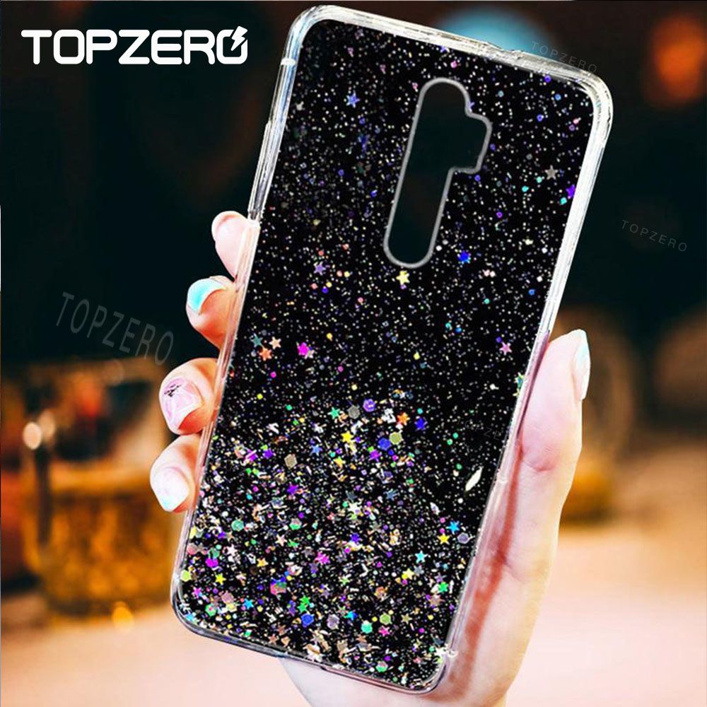 Luxury Bling Glitter Star Phone Case For OPPO A5 2020 Soft Silicone Back Cover Cases For OPPO A9 2020 Case