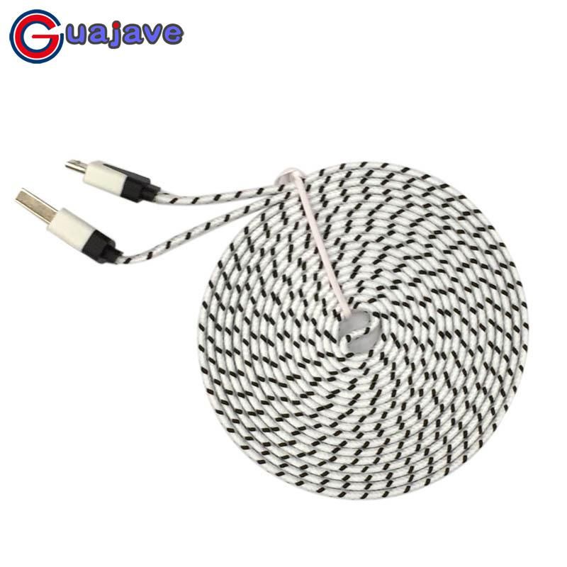 3M Micro USB Braided Cable Android Charger Cables Phone Data Charge Cord For Samsung Galaxy S6 S7 Edge Note5 Note 5 4