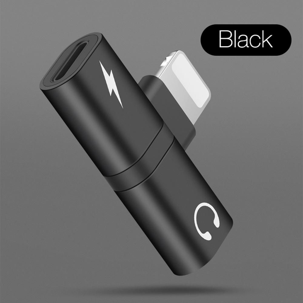 【 ETOP 】 2 in 1 Audio Aux Adapter For iPhone 7 8 plus X Earphone Charging Charger Headphone Adapter Splitter Converter Connector