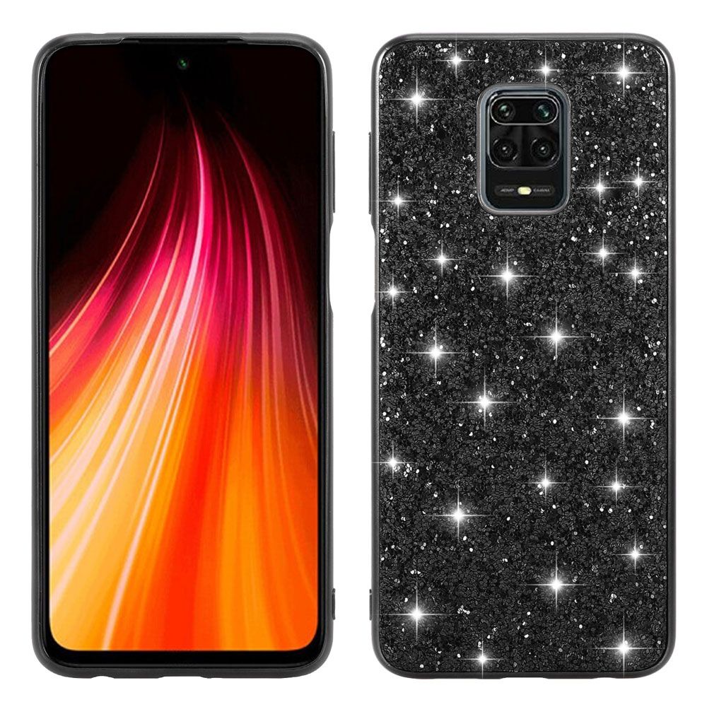 For Xiaomi Redmi Note 9 Pro Hard Luxury Sparkle Glitter Shiny Bling Sequin Electroplate Soft Bumper Case Cover