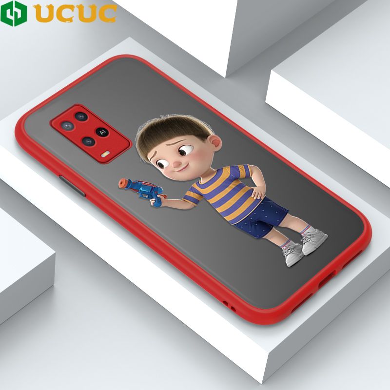 UCUC for OPPO A54 Back Cover Naughty Little boy Frosted Transparent Hard Phone Case Thin Shockproof Full Cover Camera Protect Case