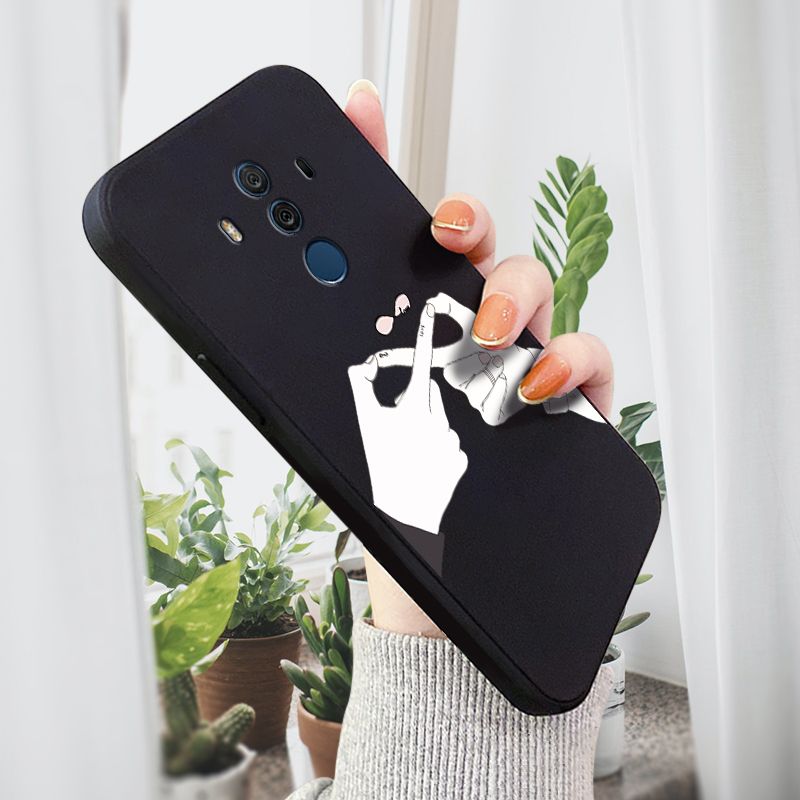 AMORVOR for Huawei Mate 10 Pro Back Cover Love Infinity Side design Soft Case Liquid Silicone Phone Cases