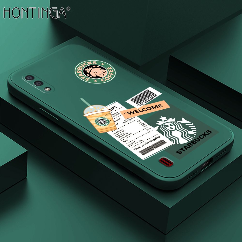 Hontinga for Samsung Galaxy A01 Case Cartoon Popularity Phone Case Soft Square Edge Silicone Cases Full Lens Cover Shockproof Protection Cover