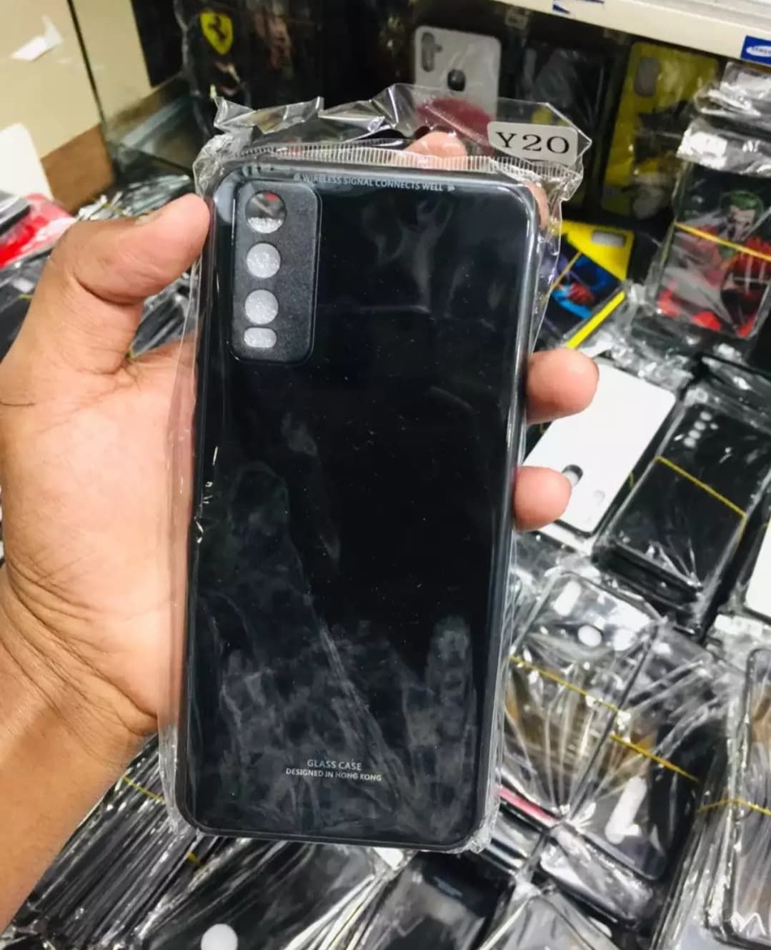 vivo Y11s / Y12s / Y20 / Y20A / Y20G / Y20i / Y20s / Y30G / Y30 Standard / vivo Y30 (China) / iQOO U1x Luxury HONG KONG DESIGN Scratchproof Premium Tempered Glass Back Cover Case