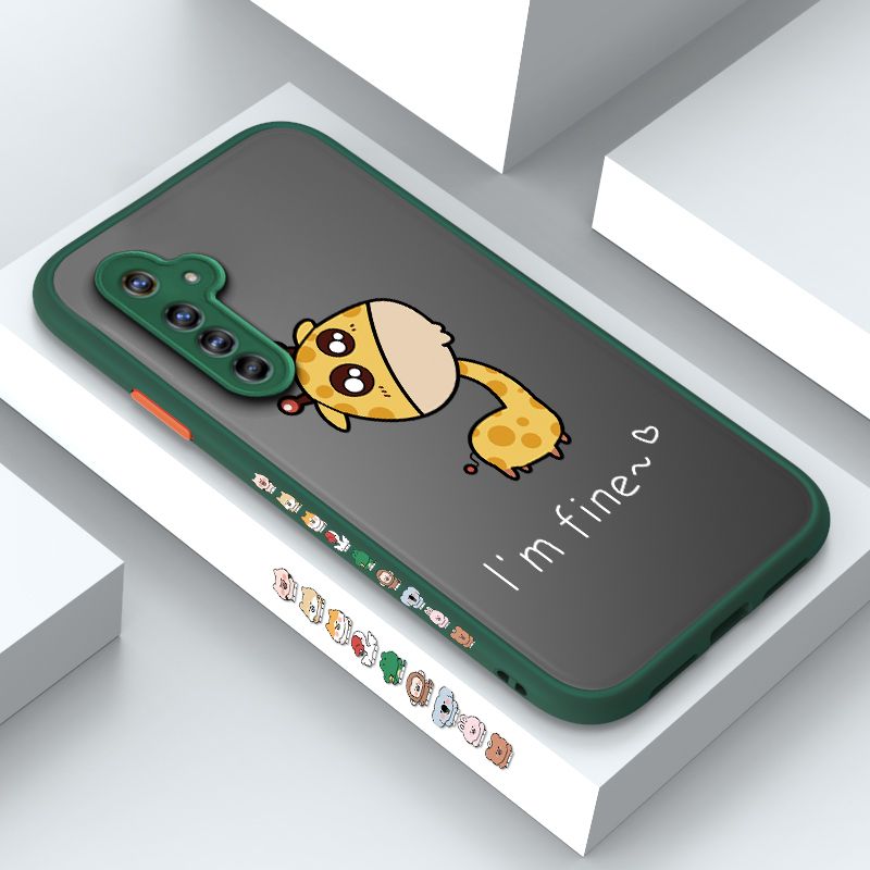 ZeroQiQi for Realme 6 Pro Case Cute Funny Giraffe Side Printing Cover Frosted Ultra Thin Protective Anti Fall Phone Case