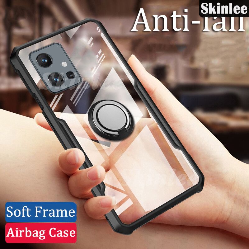 Phone Case VIVO Y75 5G Hard Clear Transparent Shockproof Handphone Cases for VIVO Y75 5G Car Magnetic Navigation Holder Ring Back Cover