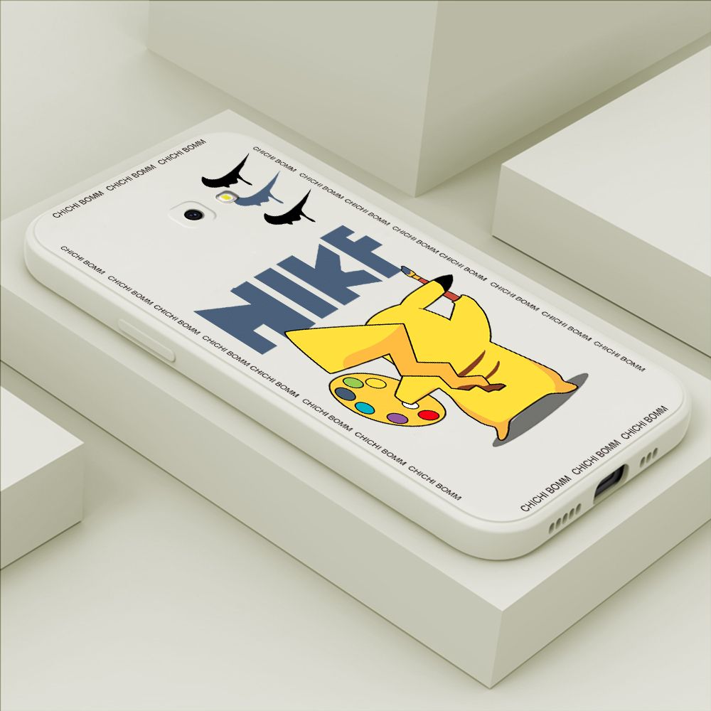 Hontinga for Samsung J4 Prime Case Fashion Cartoon Animals Phone Case Phone Case Soft Square Edge Silicone Cases Full Lens Cover Shockproof Protection Cover