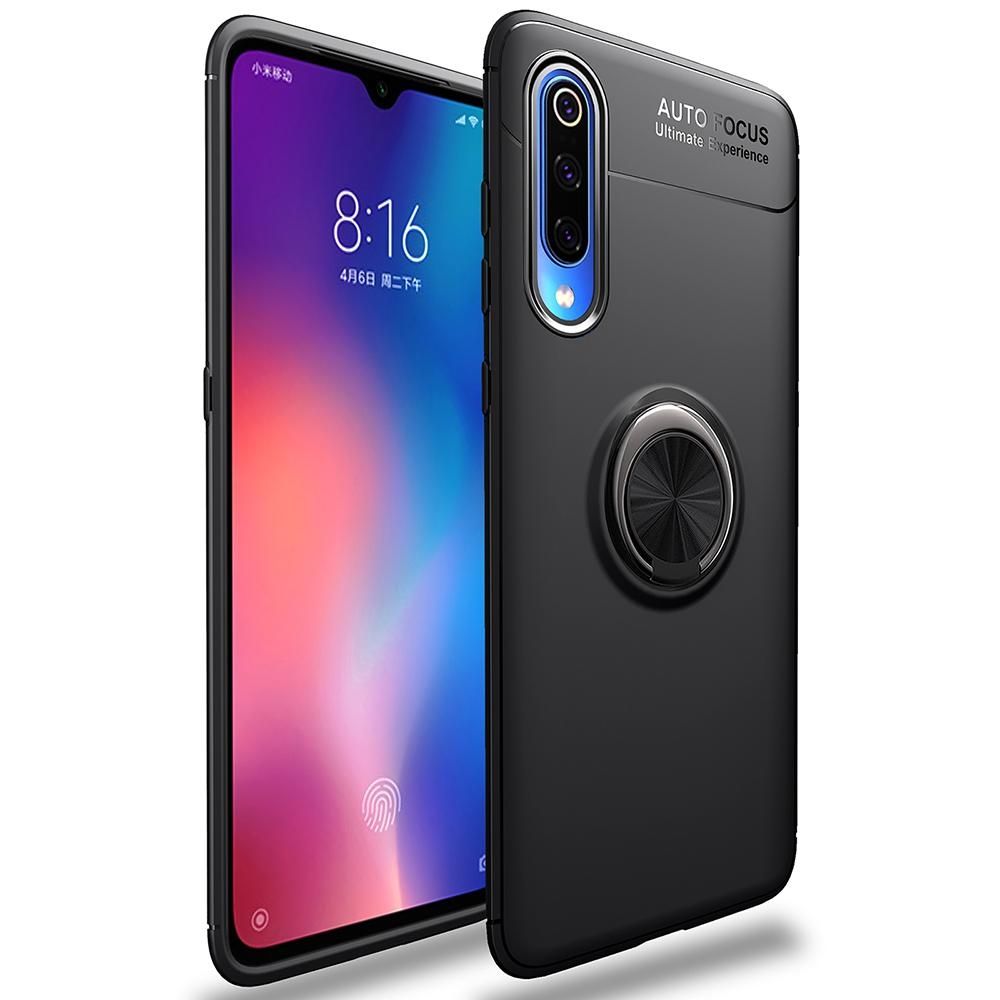 For Xiaomi Mi 9 360 Degree Rotating Ring Holder (Compatible with Magnetic Car Mount) Resilient TPU Drop Protection Case Cover