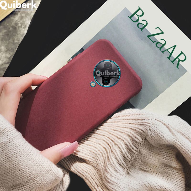 Quiberk for Xiaomi POCO F2 Pro Shockproof Anti-Slip Soft TPU Sandstone Matte Back Case Cover
