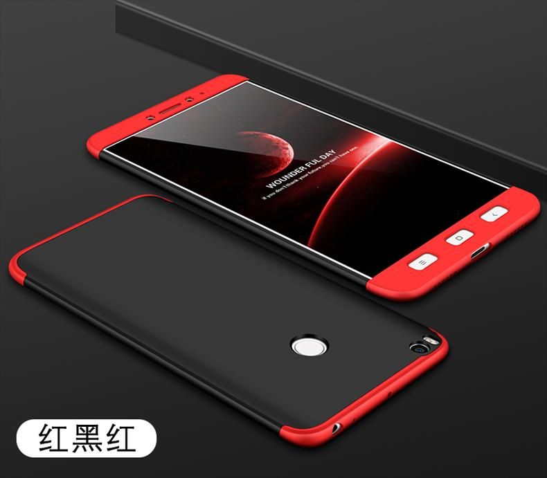 For Xiaomi Max 2 360 Degree GKK Phone Back Cover - Black and Red