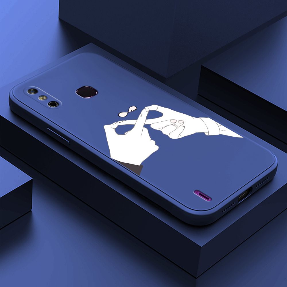 ZeroQiQi for Infinix Smart 4/Smart 4C Back Cover Mobius Ring Ultra Thin Soft Luxury Square Multicolor Liquid Silicone Phone Case