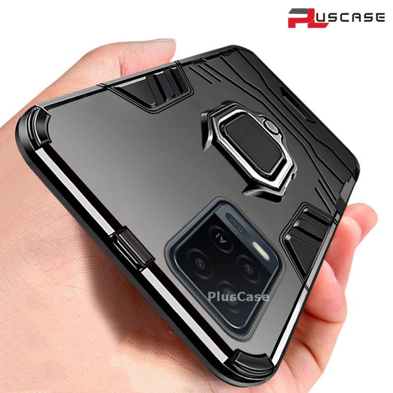 PlusCase for OPPO A54 Ring Stand Holder Case Hard Back Shockproof Cover
