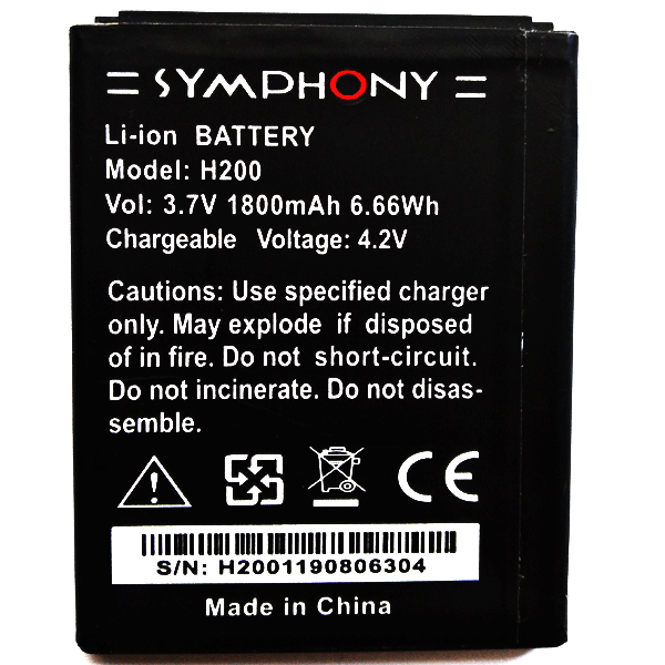 Mobile Battery For Symphony h200