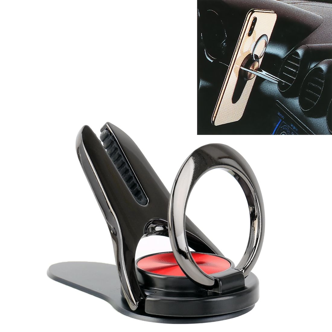 Universal Magnetic Car Air Vent Mount Phone Holder, Car Air Vent Mount Universal Ring Phone Holder