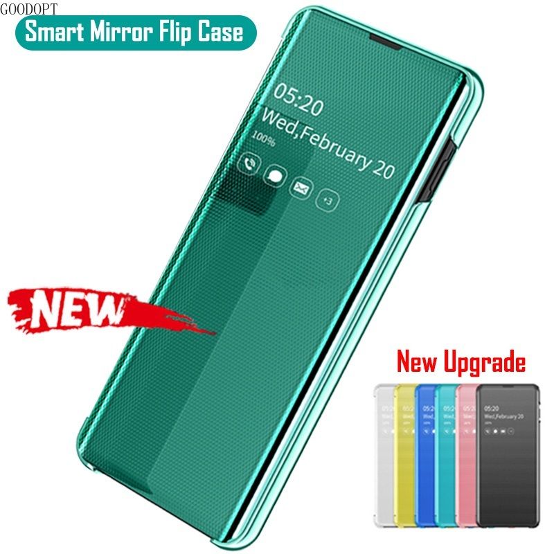 Luxury Smart Mirror Window View Flip Case For Samsung Galaxy S10 S9 S8 Plus Note 9 8 10 A51 A20S  Leather Cover