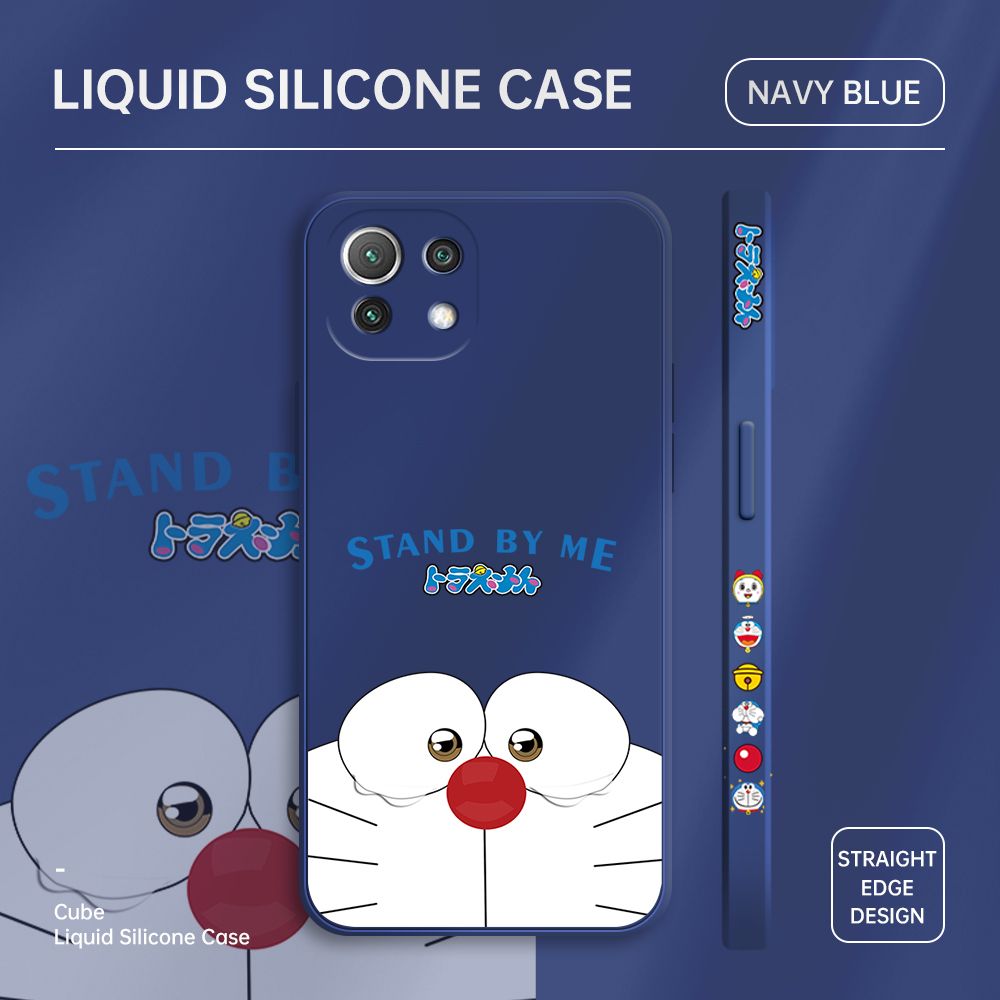 ZeroQiQi for Xiaomi 11 Lite Case Cartoon Weeping Cat Phone Cover Soft Full Lens Protection Casing Ultra Thin Soft Liquid Silicone Phone Cases