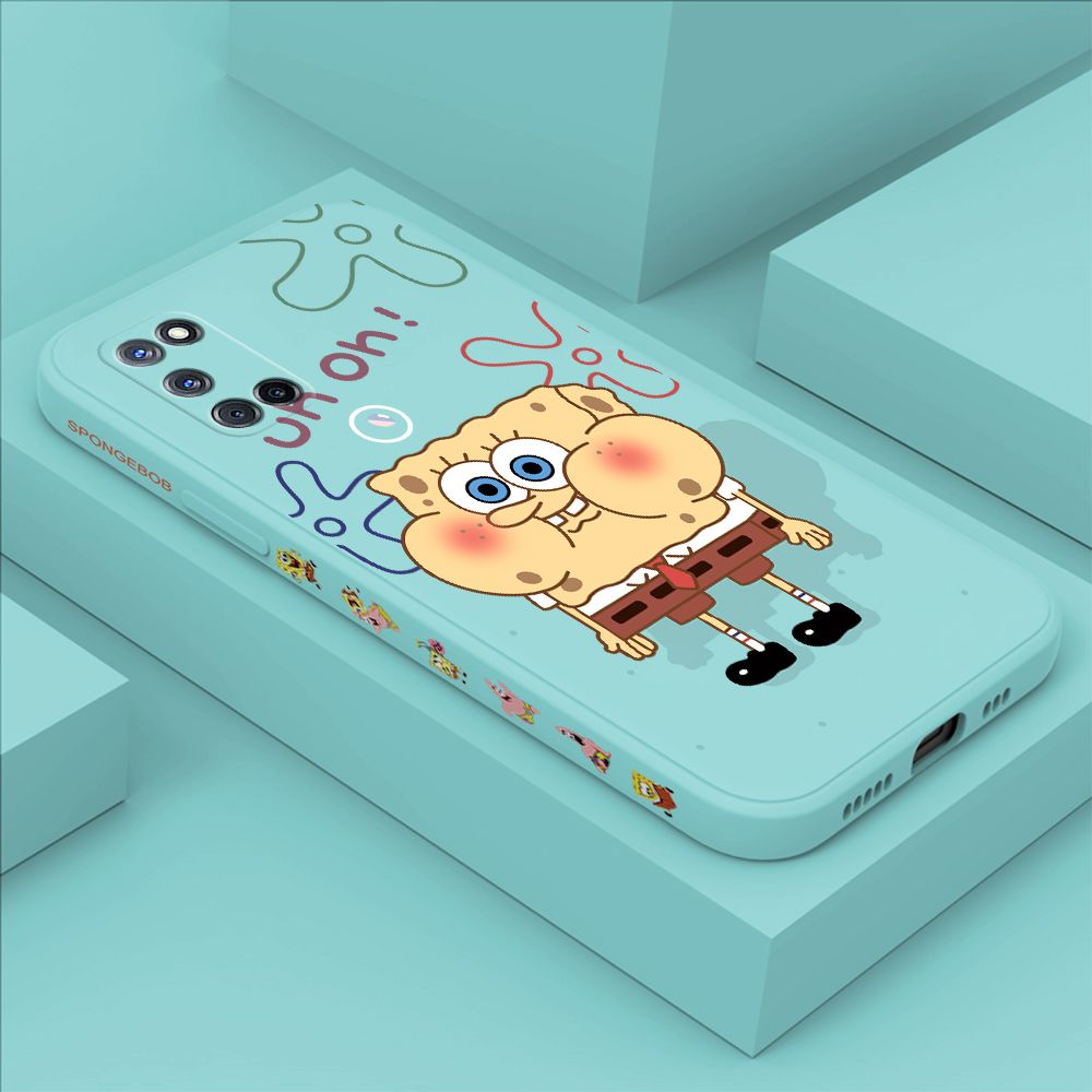 ZeroQiQi for OPPO A52 Case Cartoon Anime Side Printing Cases Soft Liquid Silicone Phone Cover