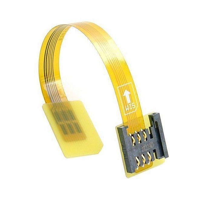 Hybrid SIM Slot Adapter to Run 2 SIM And Micro SD Card - Yellow