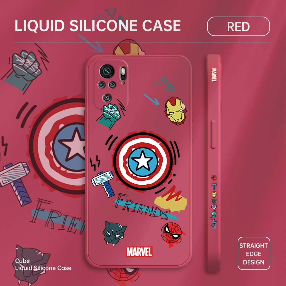 ZeroQiQi for Redmi Note 10S Case Cartoon Anime Icon Phone Cover Soft Full Lens Protection Casing Ultra Thin Soft Liquid Silicone Phone Cases