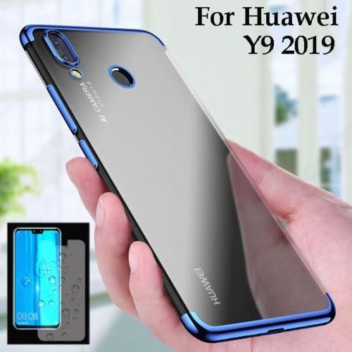 Huawei Y9 2019  Luxury Plating Clear Case Transparent Back Cover