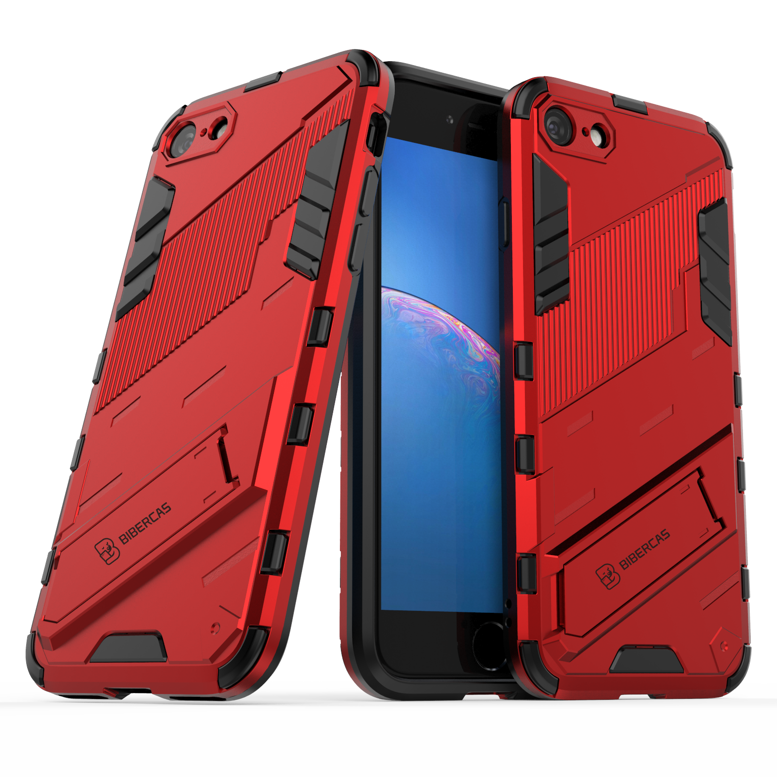 Shockproof Armor Phone Case For Apple iPhone 7/8/SE 2020 Rugged Bracket Anti-Fall Protector Cover